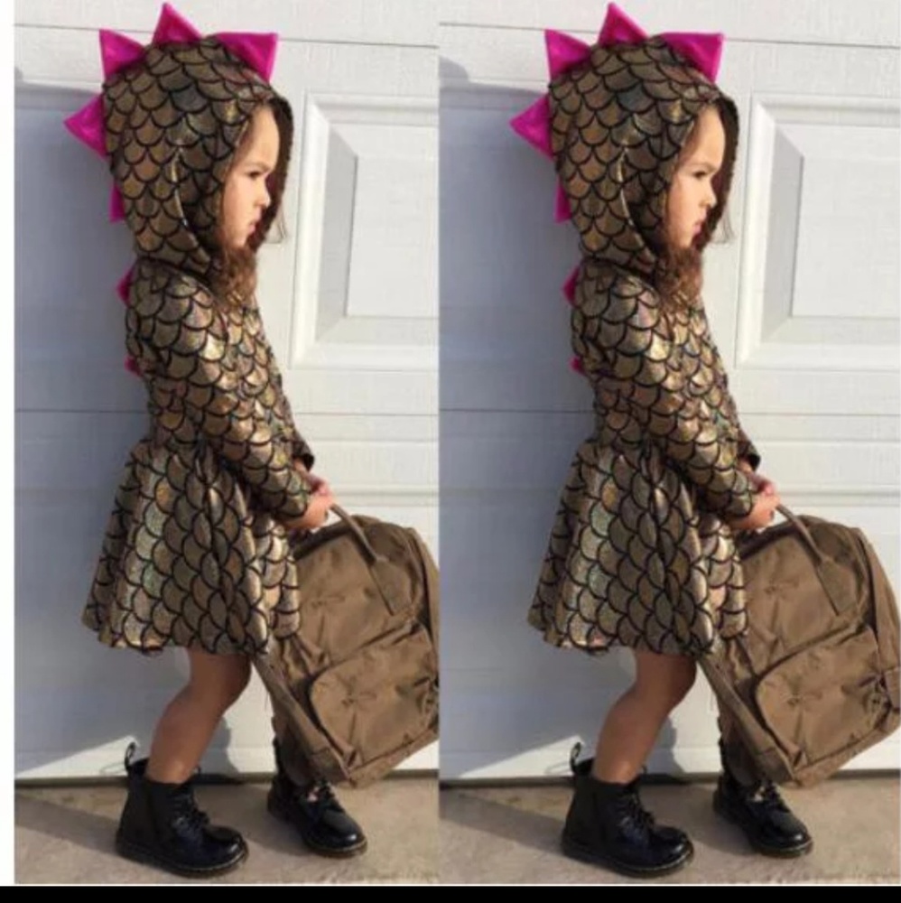 Dinosaurs scale dress